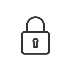 Poster - Minimalist Lock Icon: Security, Privacy, and Protection Symbol
