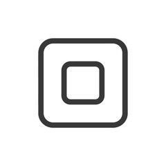 Poster - Stop Icon: Bold Outline of a Square within a Square