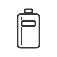 Poster - Minimalist Battery Icon: Bold Outline, Clean Design, Modern Symbolism
