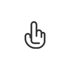 Poster - Minimalist Hand Cursor Icon: Pointing Finger Design in Bold Outline
