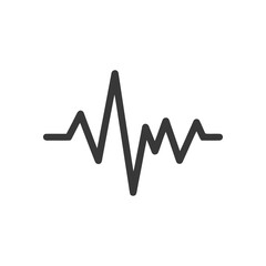 Poster - Minimalist Heartbeat Line Art: Medical Pulse Waveform Graphic Symbol