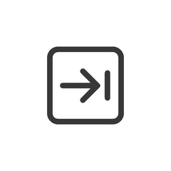 Poster - Simple Dark Grey Export Icon in Rounded Square Frame on White