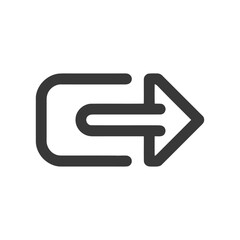 Poster - Sleek Black Share Icon: Modern Vector Design on White Background