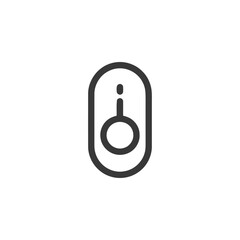 Poster - Minimalist Toggle Switch Icon: Rounded Rectangle with Circle