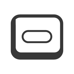Poster - Minimalist Subtract Icon: Rounded Rectangle with Inner Minus Sign