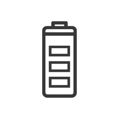 Poster - Minimalist Battery Icon with Three Levels on White Background