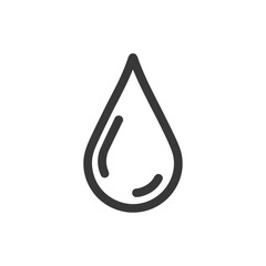 Poster - Minimalist Water Drop Icon with Subtle Interior Reflection Detail