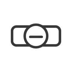 Poster - Minimalist Subtraction Toggle: Clean Line Art Icon on White Background