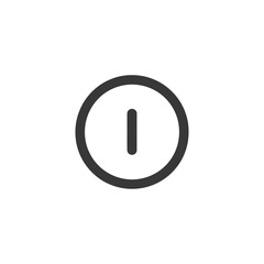 Poster - Minimalist Power Button Icon: Clean, Modern Design on White Background