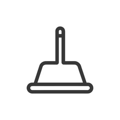 Poster - Minimalist Plunger Icon: Bold Outline on White Background, Plumbing Tool