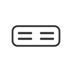 Poster - Simple Dark Gray Text Box Icon with Rounded Corners and Lines
