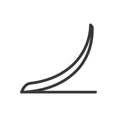 Poster - Minimalist Line Art: Abstract Curve and Straight Line Design on White Background