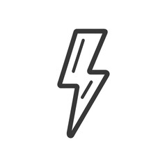 Poster - Bold Lightning Bolt Icon: Minimalist Design on White Background
