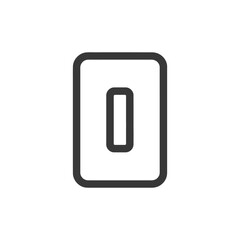 Poster - Minimalist Rectangular Frame with Rounded Corners and Central Line