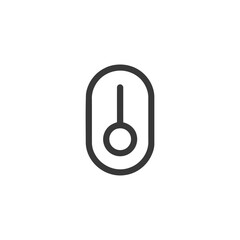 Poster - Minimalist Toggle Switch Icon in Dark Gray on White Background