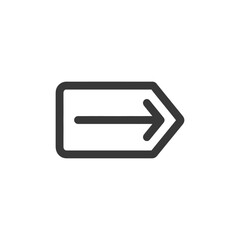 Poster - Bold Arrow Icon: Simple, Modern Design on White Background