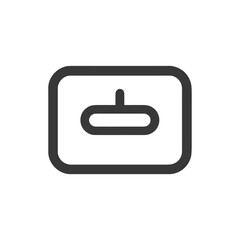 Poster - Minimalist Rearview Mirror Icon: Automotive Safety Symbol in Dark Gray