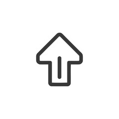 Poster - Bold Up Arrow Icon: Minimalist Design on White Background