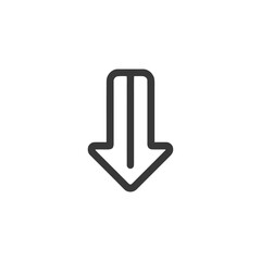 Poster - Bold Downward Arrow Icon on White Background, Simple Graphic Design
