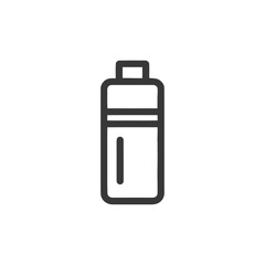 Poster - Minimalist Water Bottle Icon: Clean Line Art on White Background