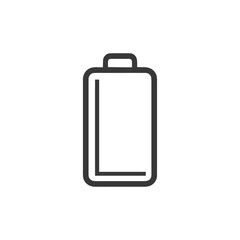 Poster - Minimalist Battery Icon: Empty Charge Indicator on White Background