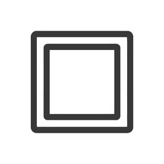 Poster - Double Framed Square Icon with Rounded Corners on White Background