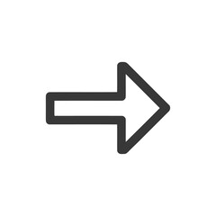 Poster - Bold Right Arrow Icon: Simple, Modern Navigation Symbol on White