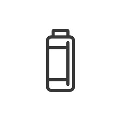 Poster - Minimalist Bottle Icon: Clean Line Art on White Background