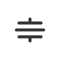 Poster - Equalizer icon, graphic design element, black on white background