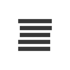 Poster - Simple Menu Icon: Five Horizontal Bars on White Background