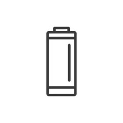 Poster - Minimalist Battery Icon: Clean Energy Symbol on White Background