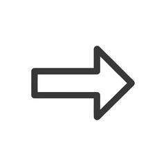 Aufkleber - Bold Arrow Icon: Simple, Modern, Directional, Graphic Element on White