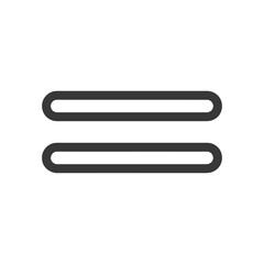 Poster - Minimalist Equal Sign: Simple, Bold, Modern, Graphic, Isolated on White.