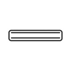 Poster - Minimalist Rounded Rectangle Outline: Simple Graphic Element on White Background