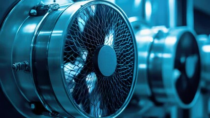 Aufkleber - A close-up shot of a fan spinning in a room
