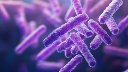 Poster - A detailed view of a cluster of purple bacteria