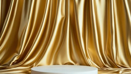 Aufkleber - A single layer white cake placed on a white pedestal, perfect for decorative purposes or as a focal point in a photo shoot