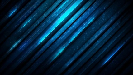 Wall Mural - dynamic blue diagonal light streaks with futuristic glow and depth.