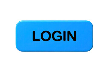 Aufkleber - Blue Rectangular Login Button Isolated on Black Background High Definition 4 K Image P N G Transparent Cutout Clipping Path Social Media Stock Photo Download 2025 2026 Latest