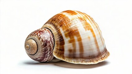 Poster - A detailed image of a snail shell on a white background, great for use in educational or scientific contexts