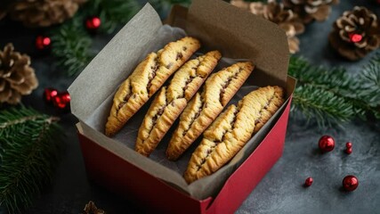 Poster - A box of cookies sits on a table, ready to be enjoyed