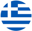 © Oleh - Flag of Greece in circle shape isolated. Symbol, badge, button.