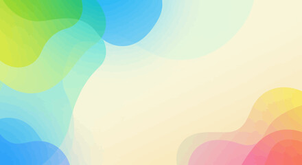 Poster - Colorful abstract background with soft shapes and gradient transitions for design