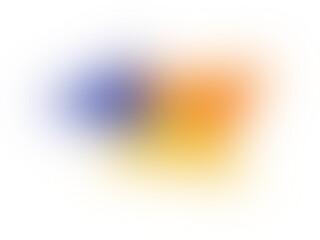Poster - Abstract layered shape with a gradient of blue, yellow, and orange on a black background