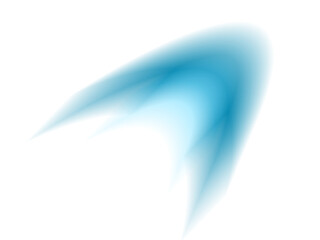 Poster - Abstract blue and cyan graphic design with curved shapes against a black background