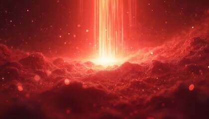 Aufkleber - Abstract red design with bright light beam shining. Energy movement, explosion burst, rays of light. Futuristic digital wallpaper background, space, technology, night, celebration.
