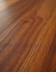 Poster - Close-up of teak wood texture. Brown wooden background with natural grain pattern. Surface suitable for flooring design, furniture manufacturing, interior decor, top view.