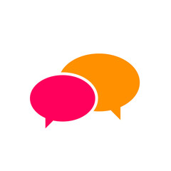 Poster - Two colorful chat bubbles. UI design icon. Vector illustration.
