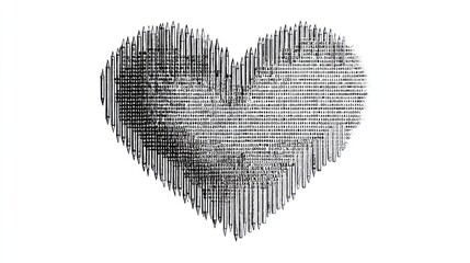 Simple, textured heart shape