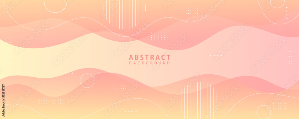 Gradient wave background in orange and light pink with flowing pastel ...